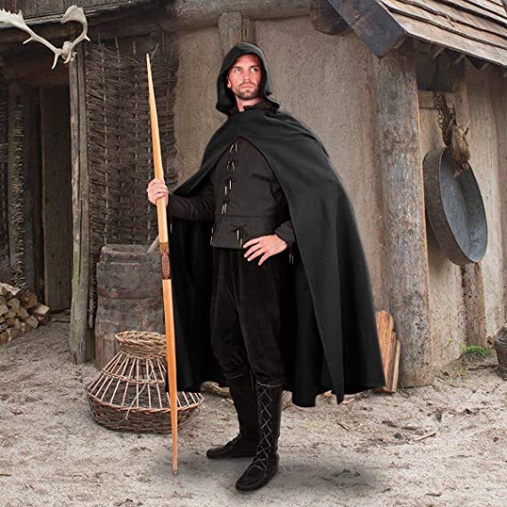 Medieval Cape Cloak Halloween Wizard Death Costumes