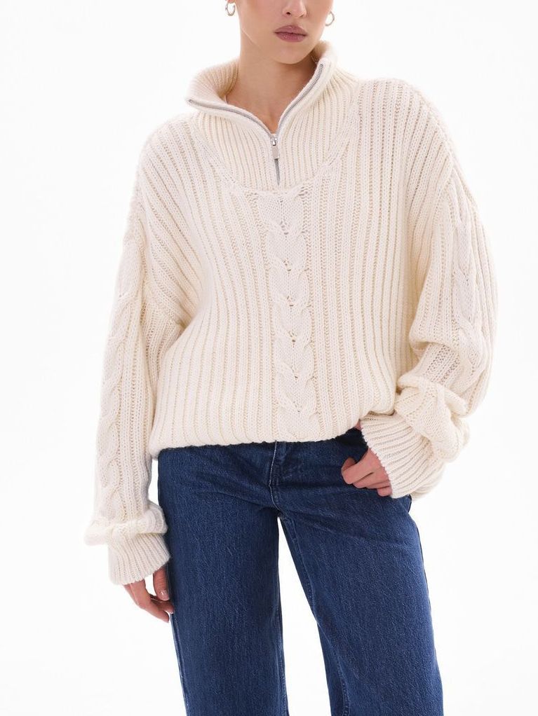 Women's Turtleneck Twist Knitted Pullover For Sweaters