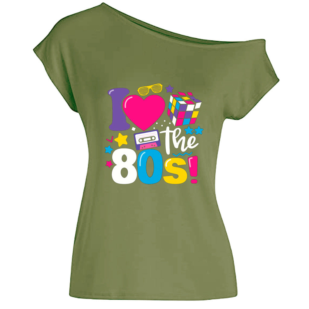 Women's Summer Letters Love Cube Radio Printing Blouses