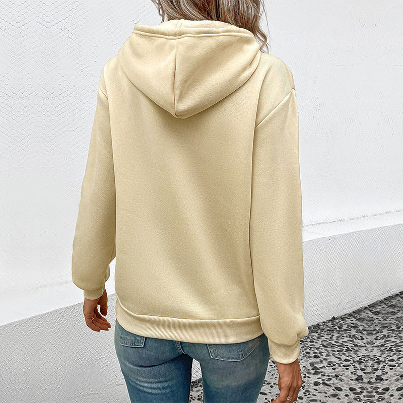 Women's Pocket Hoodie Casual Hooded Pullover Sweatshirt Sweaters