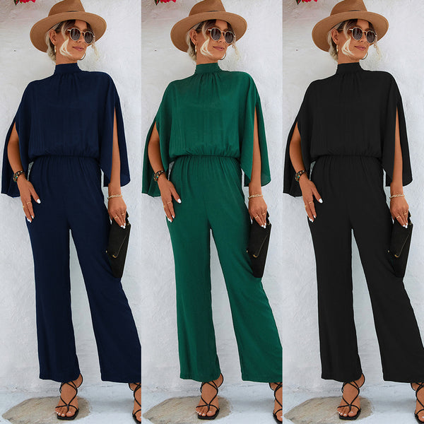 Beliebte, stilvolle und anmutige Damen-Jumpsuits mit Stehkragen