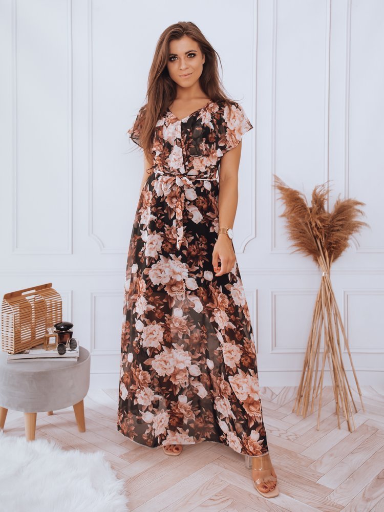 Summer Ruffle Sleeve Chiffon Printed Dress Dresses