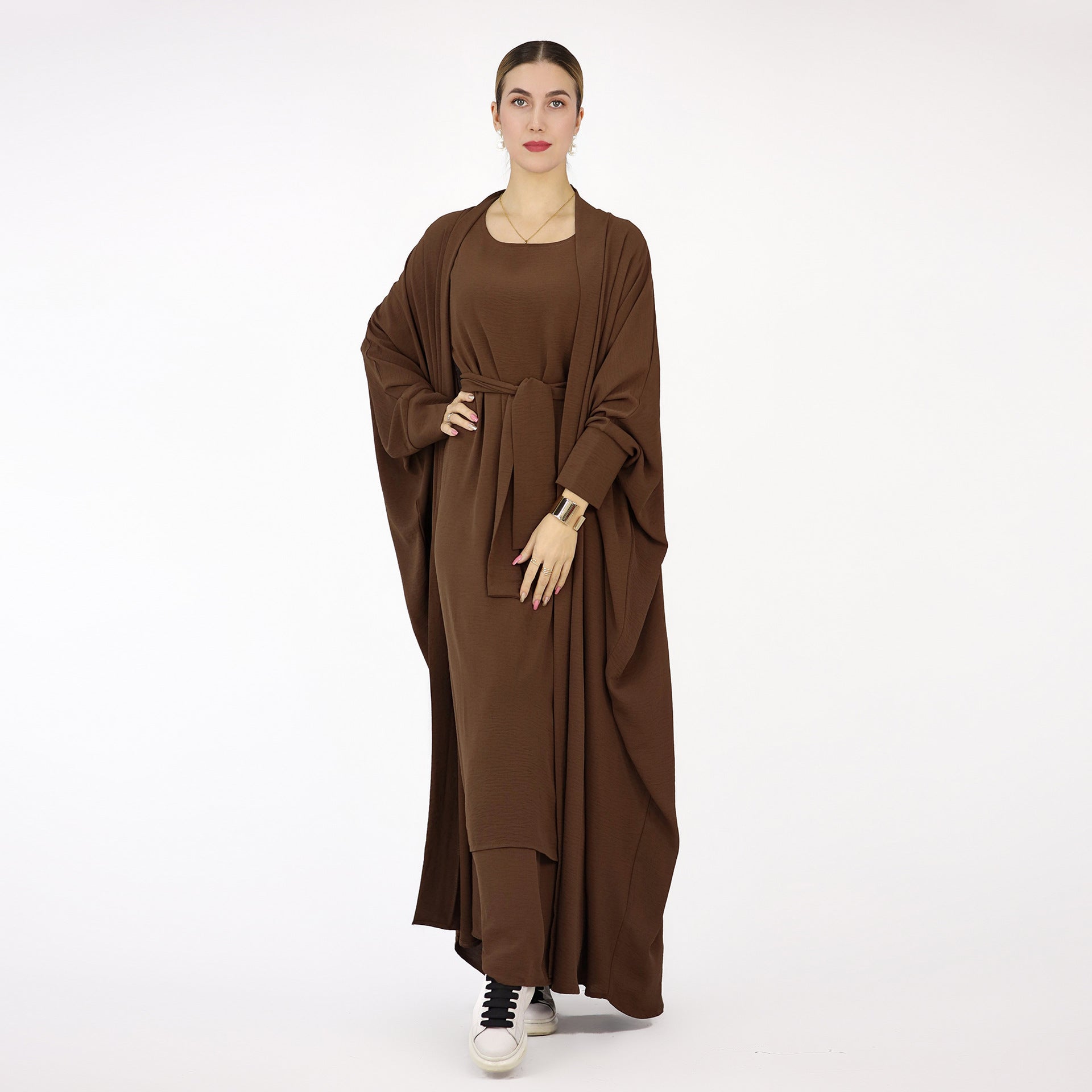 Durable Turkish Robe Solid Color Two-piece Suits