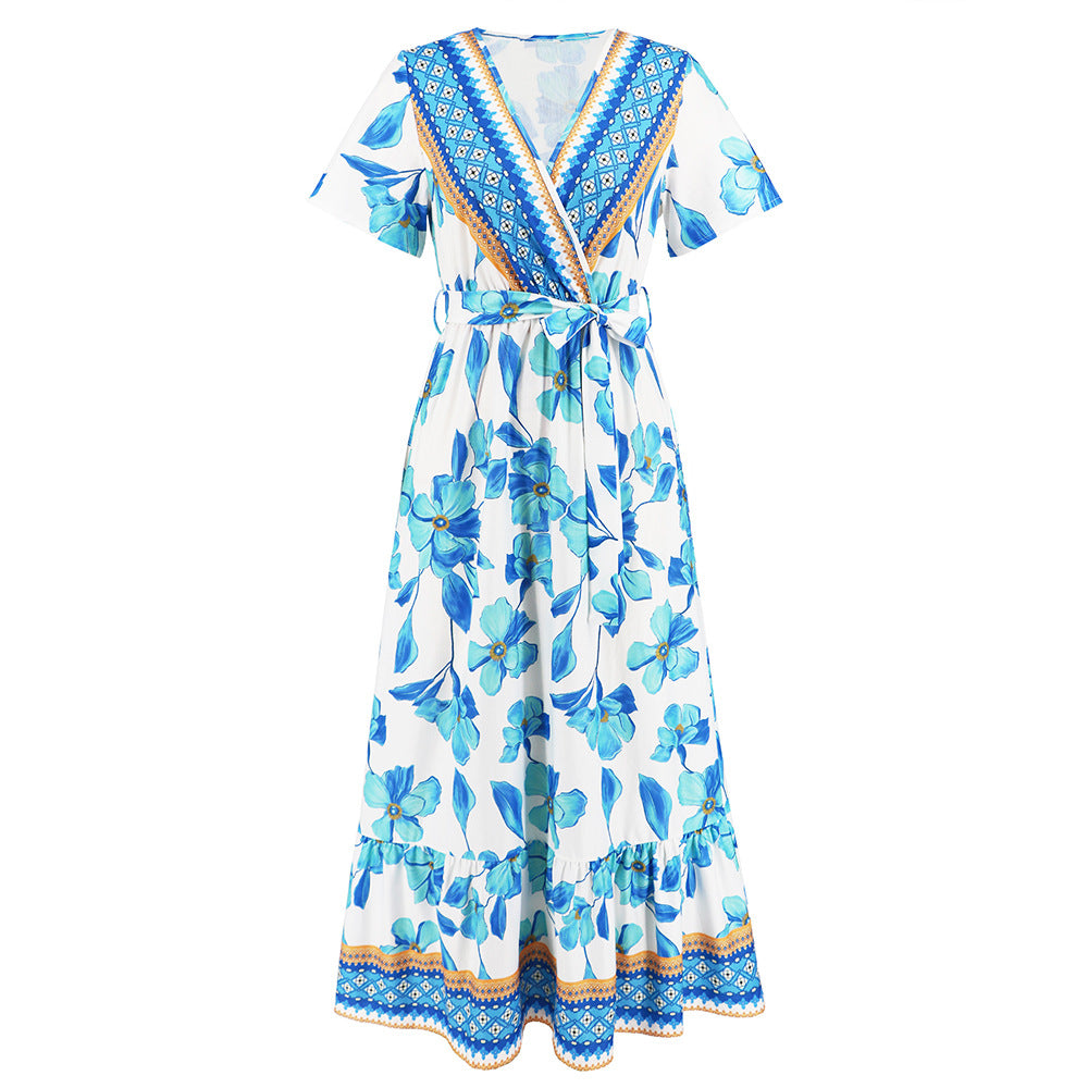 Summer Retro Exotic Printed Bohemian Seaside Dresses