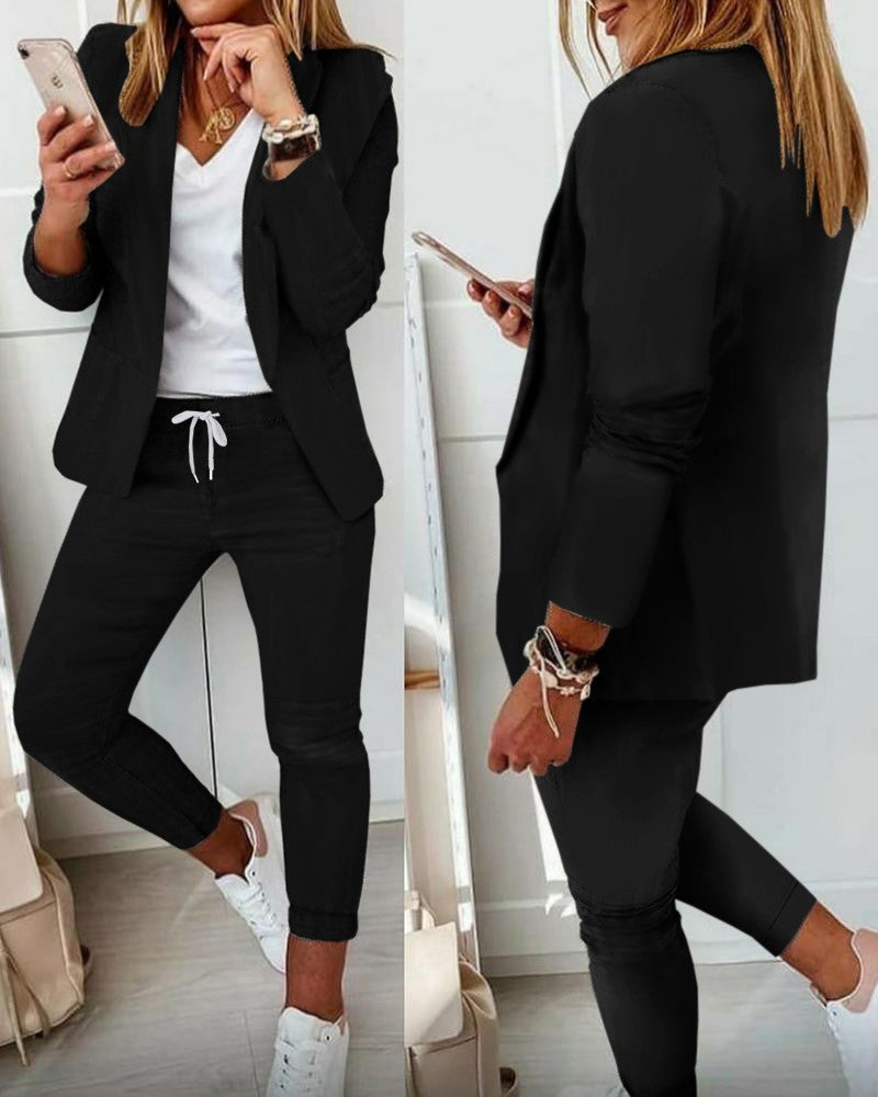 Women's Fashion Elegant Business Two-piece Set Suits