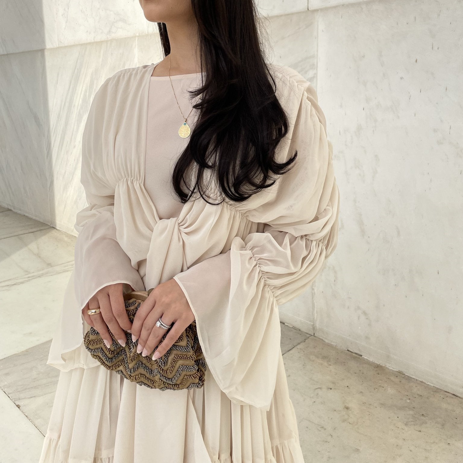 Waist Puff Sleeve Spring Elegant Dress Dresses