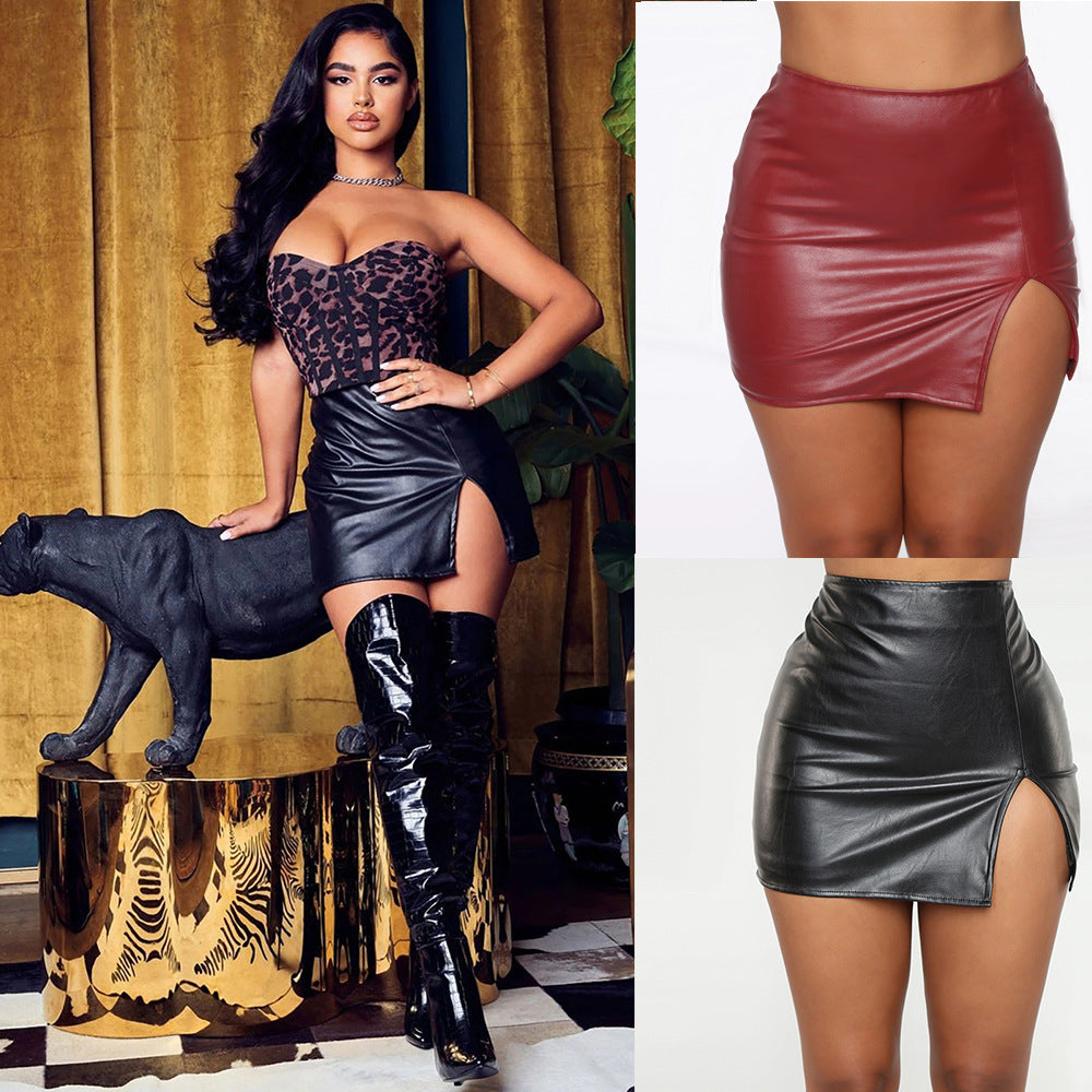 Women's High Waist Hip-wrapped Nightclub Zipper Sexy Skirts