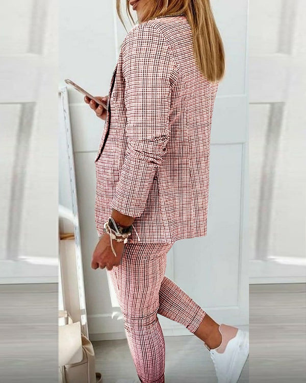 Women's Graceful Trendy Stylish Beautiful Plaid Suits