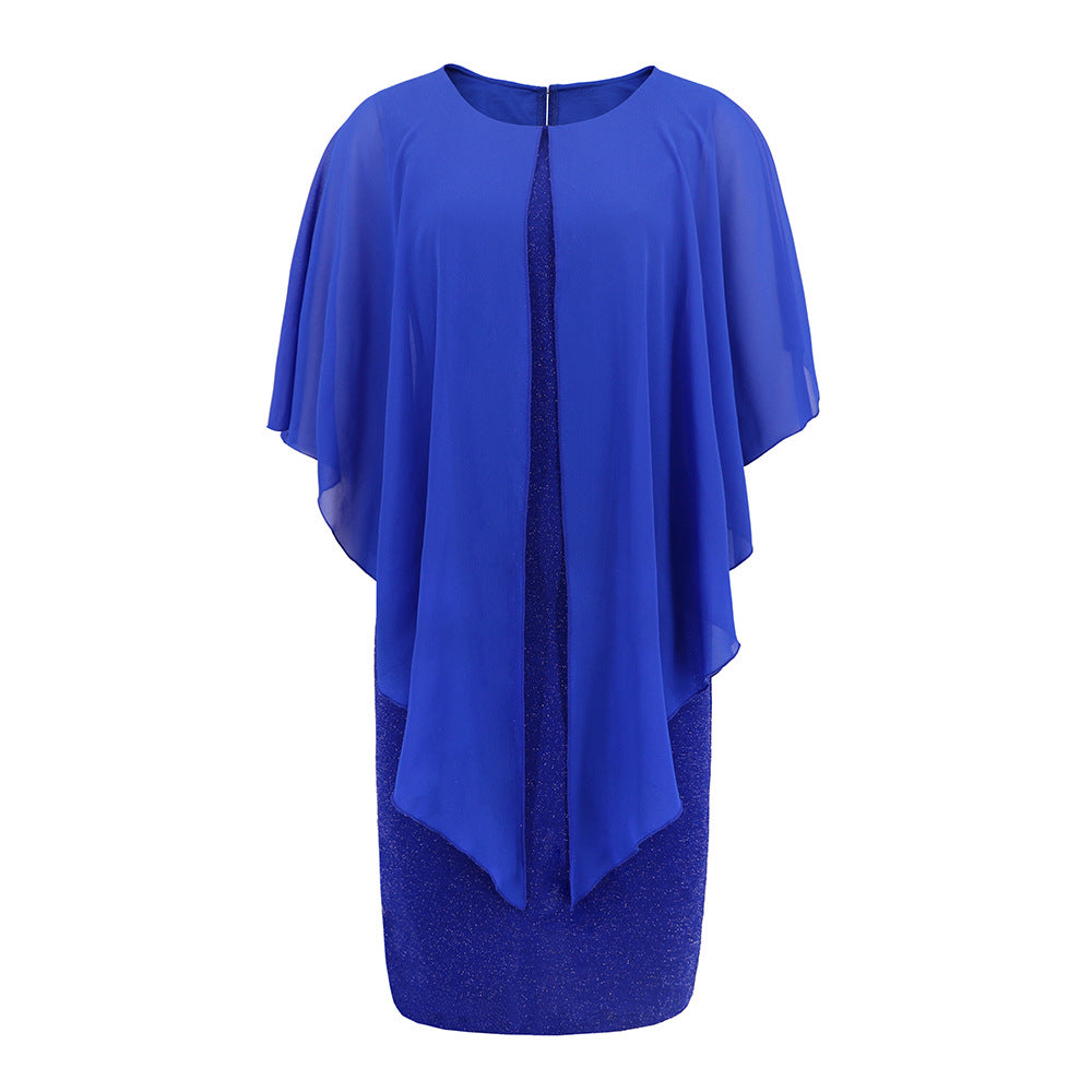 Women's Summer Round Neck Elegant Shawl Fake Dresses