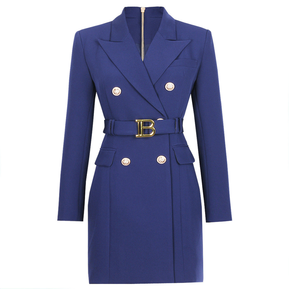 Women's Belt Long Sleeve Slim Fit Temperament Commute Business Dresses