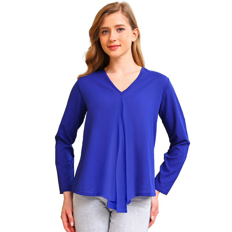 Damen-Bottom-Shirt, große langärmelige Chiffon-Blusen