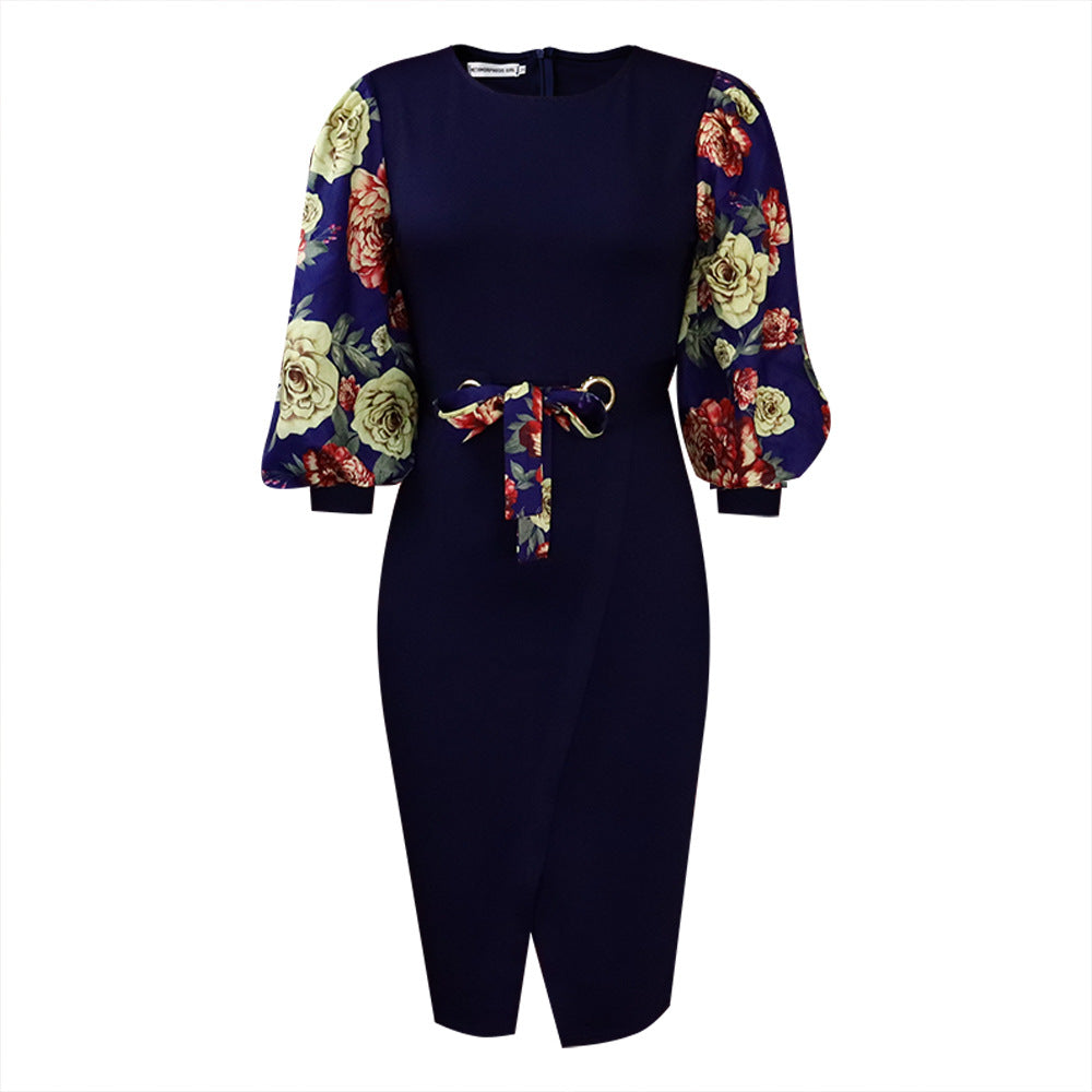 Women's Summer Temperament Commuter Printed Dress Dresses