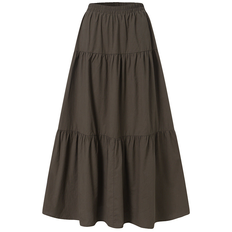 Women's Ruffled Spring Casual Retro Pleated Dress Skirts