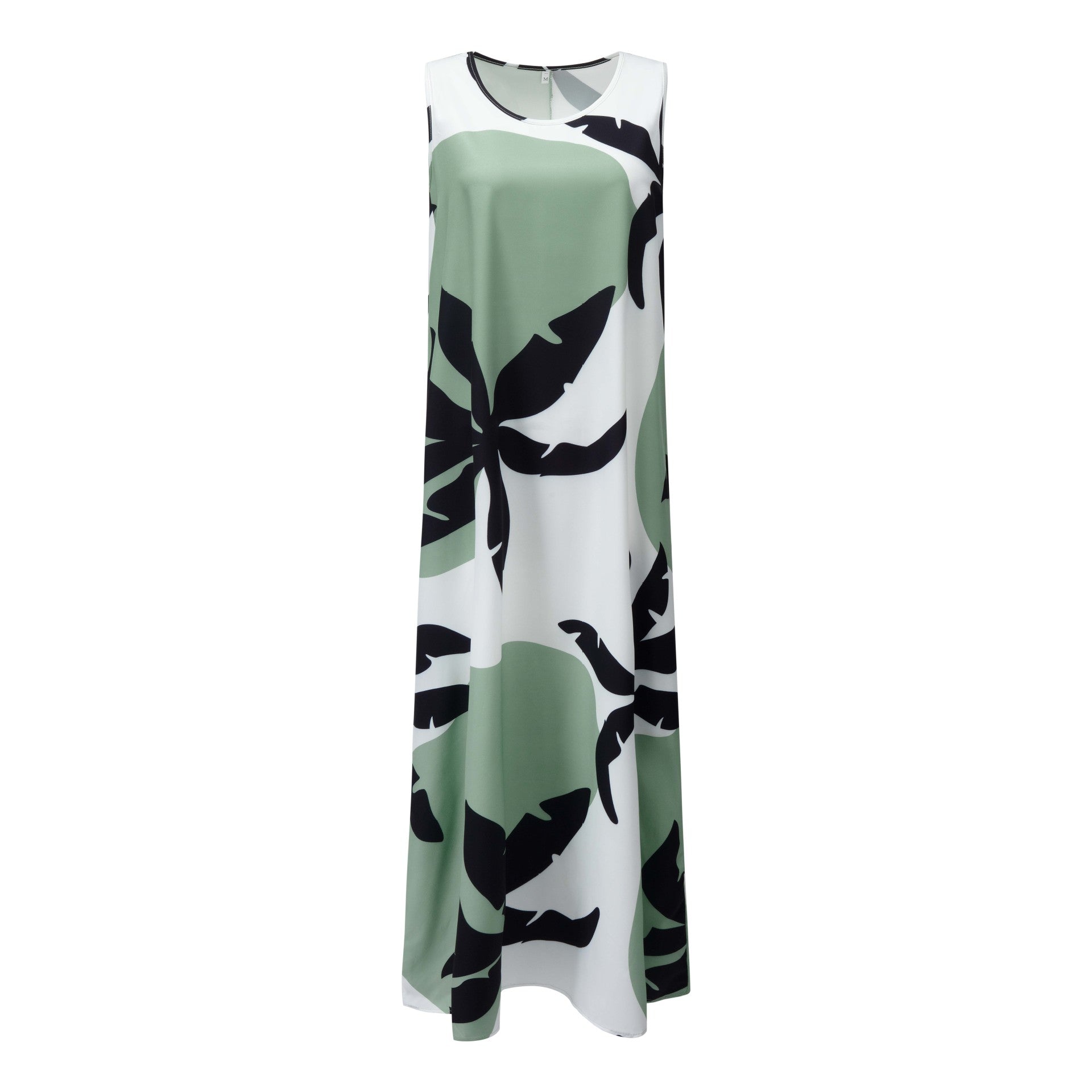 Summer Printed Round Neck Sleeveless Long Dresses