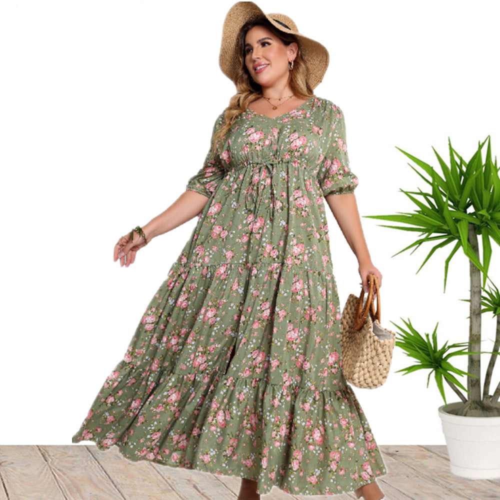 Women's Charming Summer Bohemian Print Loose Dresses