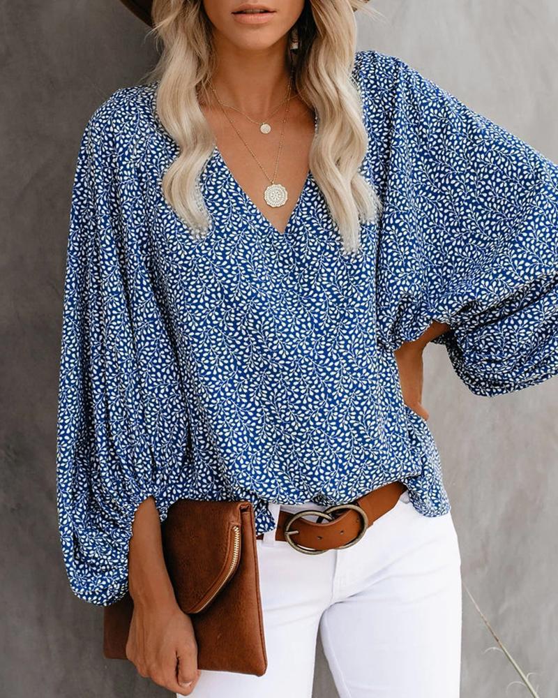 New Summer Collar Shirt Printed Sleeves Tops