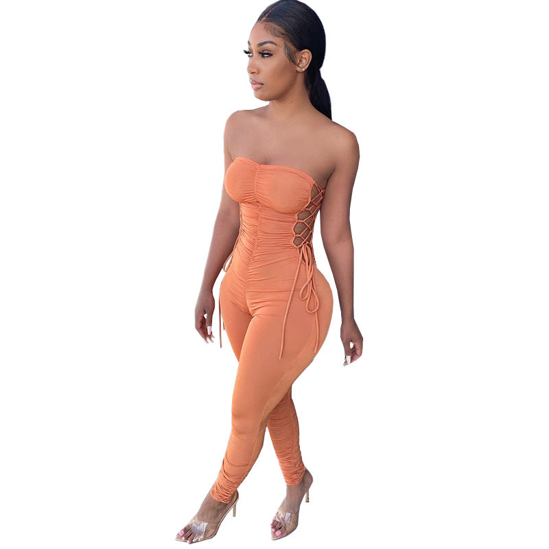 Women's Beautiful Classy Spring Pleated Sexy Jumpsuits