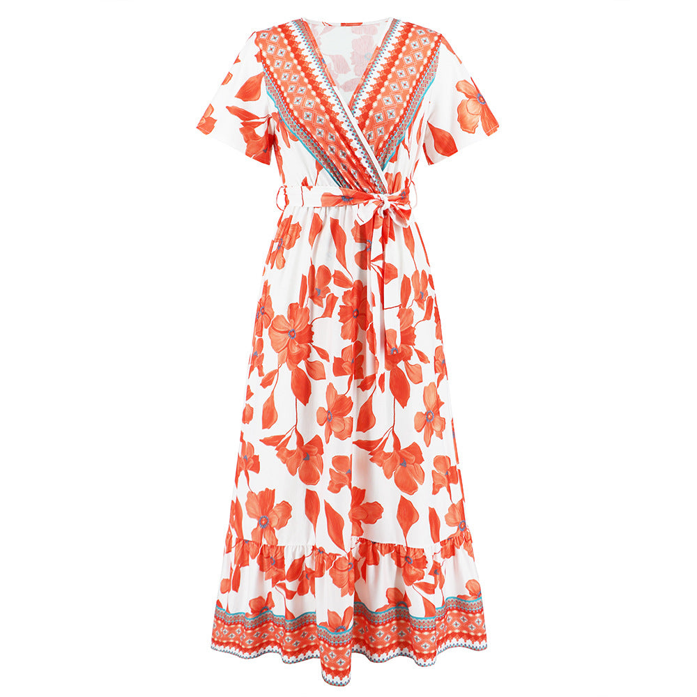 Summer Retro Exotic Printed Bohemian Seaside Dresses