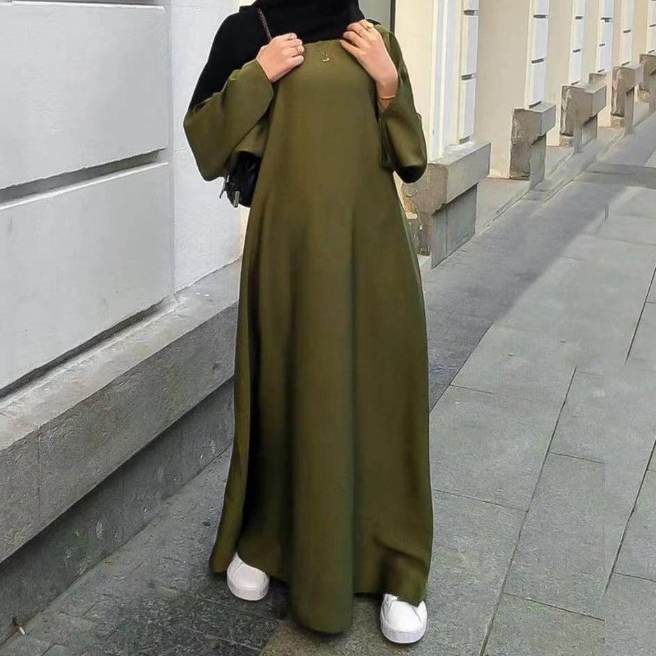 Glamouröse, schlichte, einfarbige Robe-Kleider