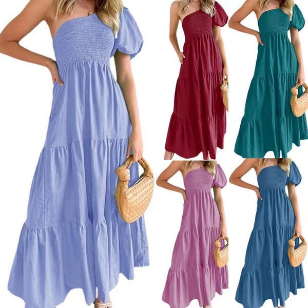 Women's Bohemian Sleeveless Beach High Waist Female Dresses