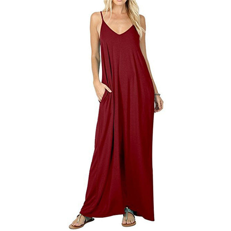 Women's Sexy Dress Solid Color Loose Casual Dresses