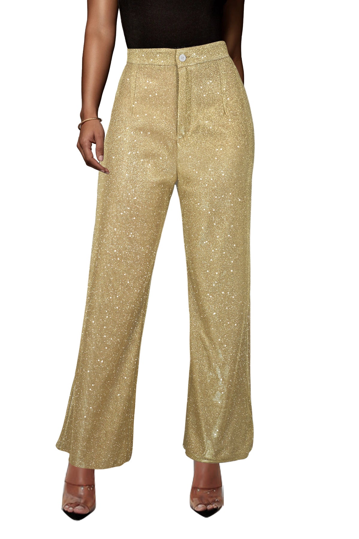 Women's Sequined Party High Waist Retro Wide Pants