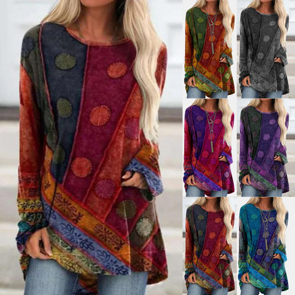 Women's Retro Loose Long Sleeve Large Fashion Sweaters