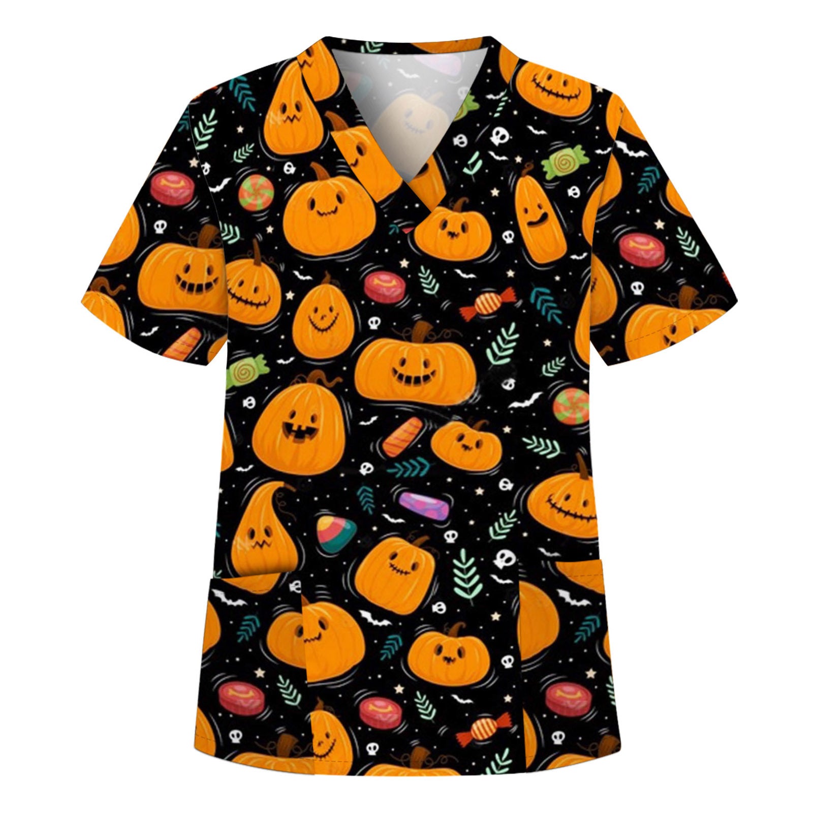 Digital Printing Halloween Sleeve Cloth For Tops