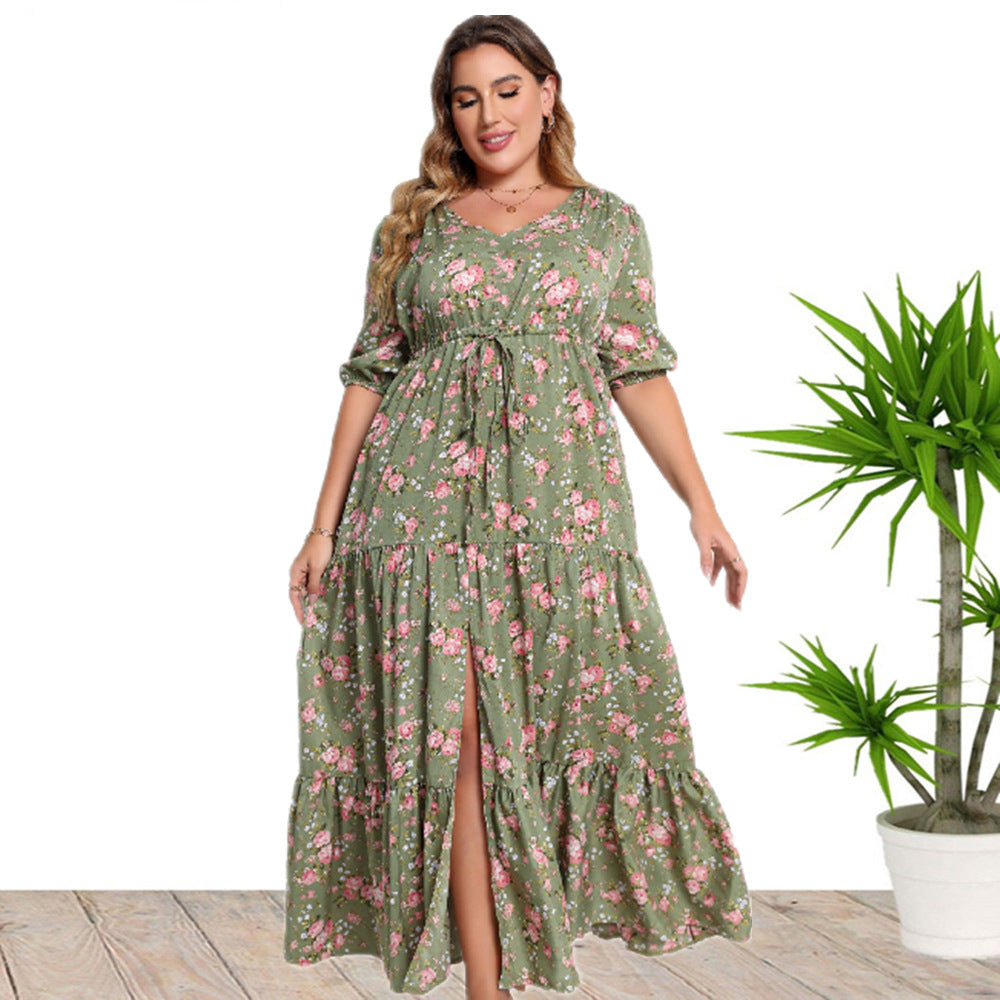 Women's Charming Summer Bohemian Print Loose Dresses