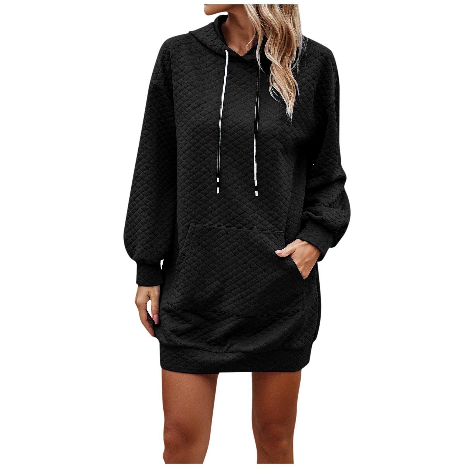 Women's Solid Color Hooded Loose Long Style Sweaters