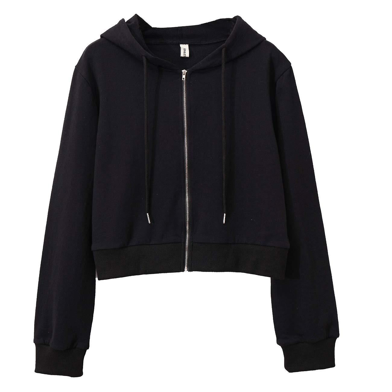 Women's Zipper Hooded Sweatshirt Personality Street Pure Sweaters