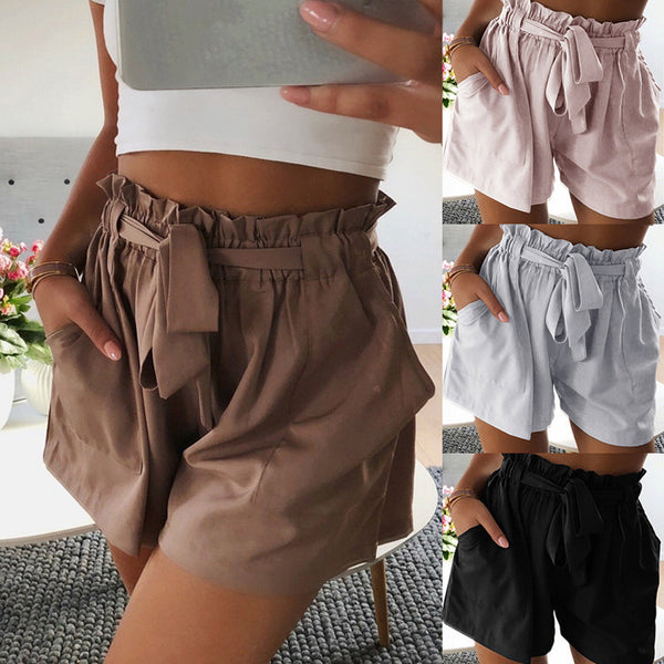 Women's Elastic Wide Leg High Waist Casual Pants