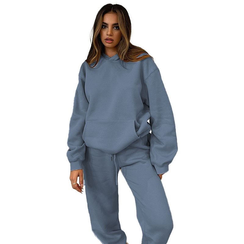 Round Neck Pullover Long Sleeve Cotton Suits