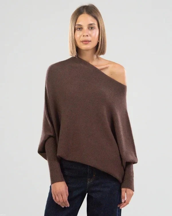 Solid Color Round Neck Long Sleeve Sweaters