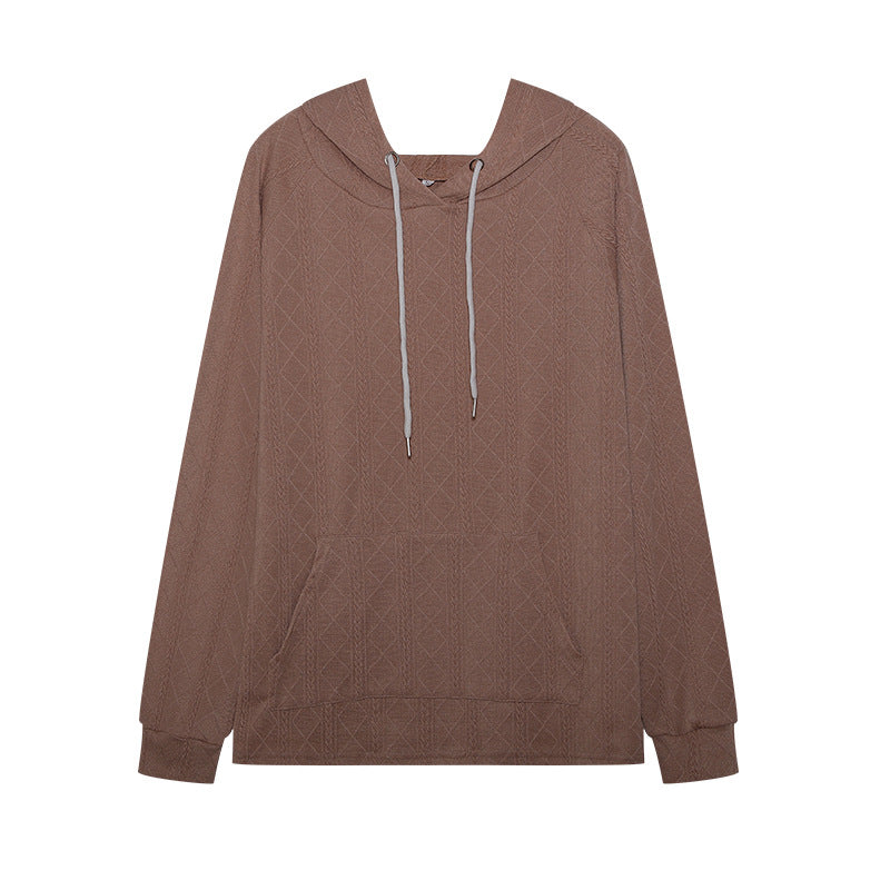 Women's Casual Jacquard Large Loose Hooded Sweaters