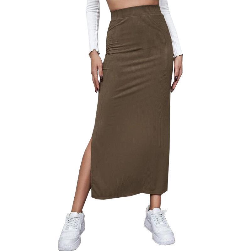 Women's Autumn Solid Color Hip Dress Skirts