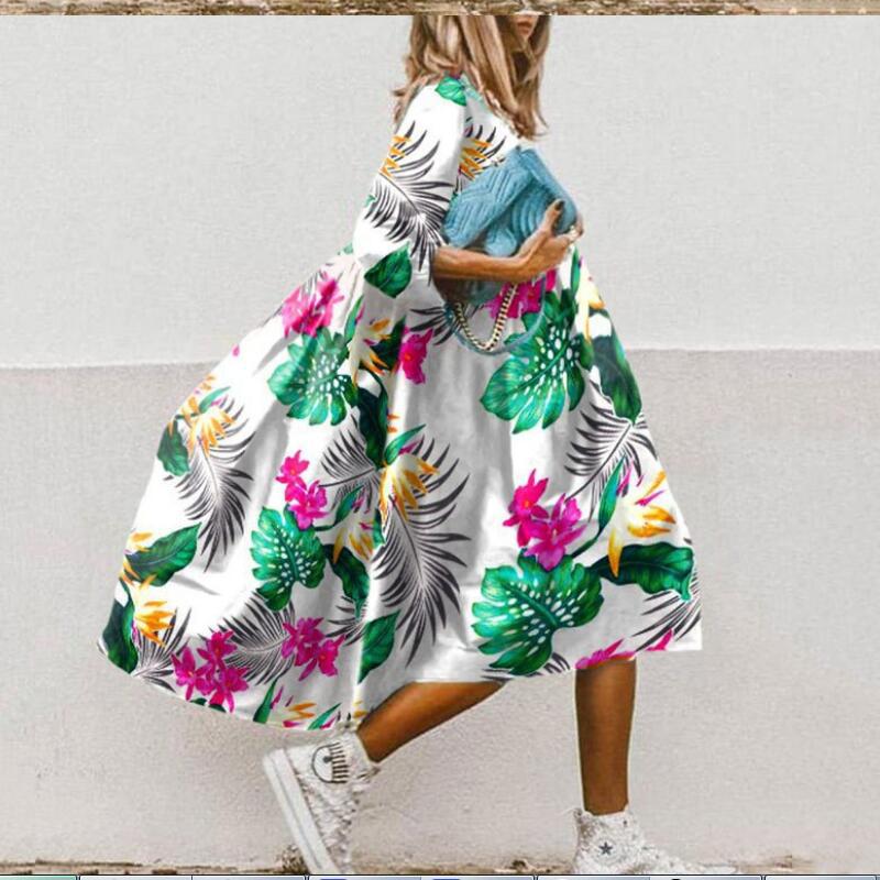 Women's Versatile Loose Slimming Printed Dress Dresses