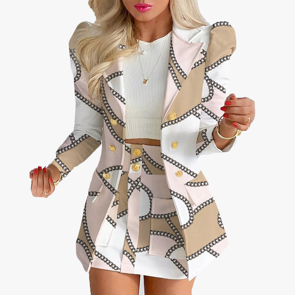 Women's Printed Elegant Graceful Commute Slim-fit Suits