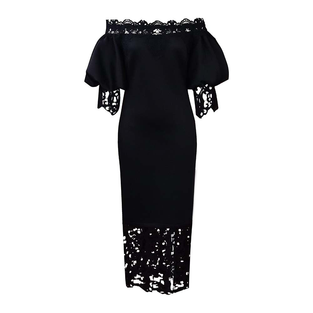 Women's Large Fashionable Elegant Lace Stitching Dress Dresses