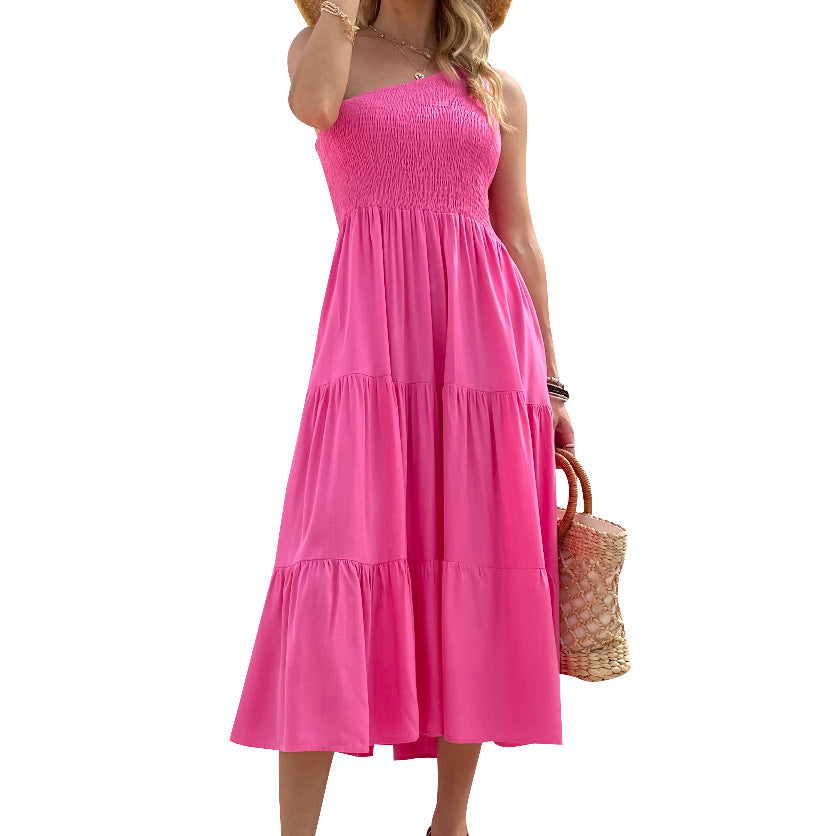 Women's Summer One-shoulder Party Bohemian Dress Dresses