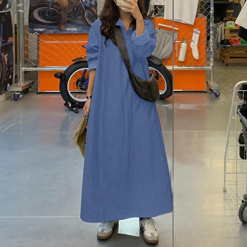 Robes à manches longues de style unisexe à la mode élégante pour femmes