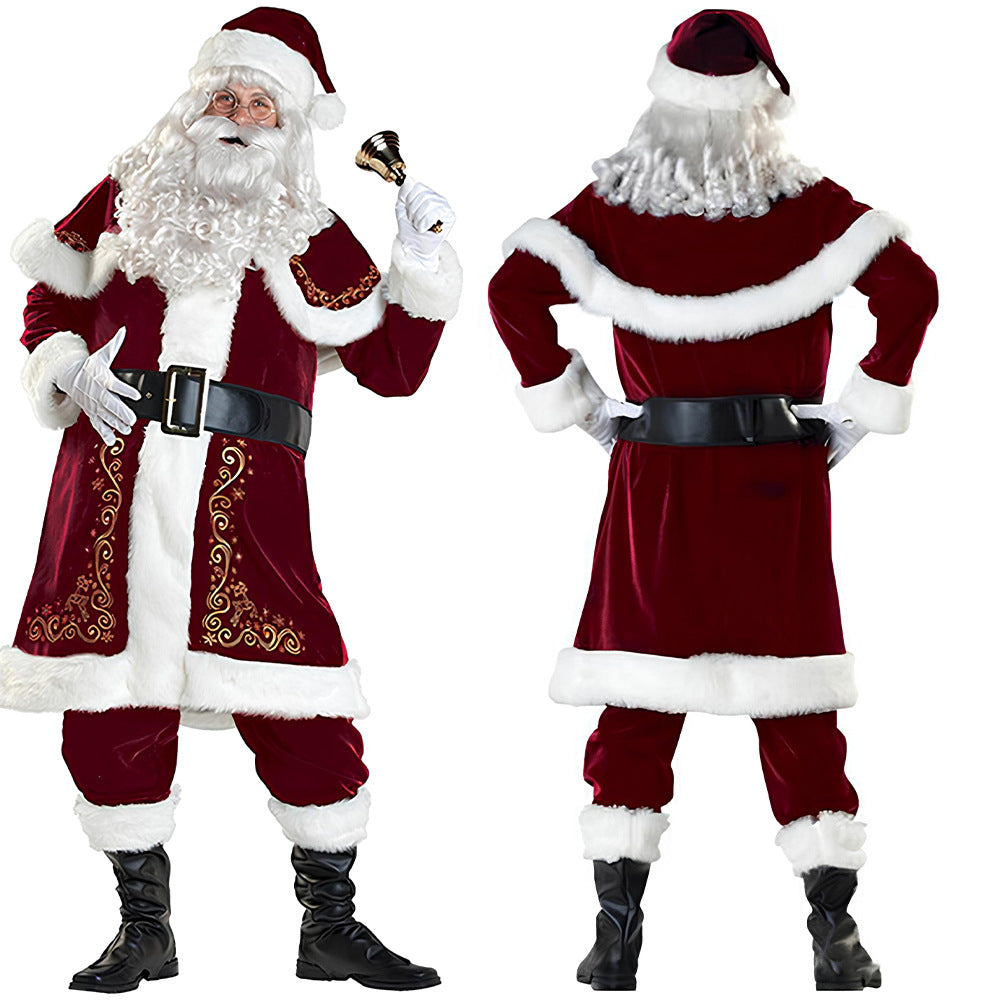 Clothes Santa Claus Adult Female Red Costumes