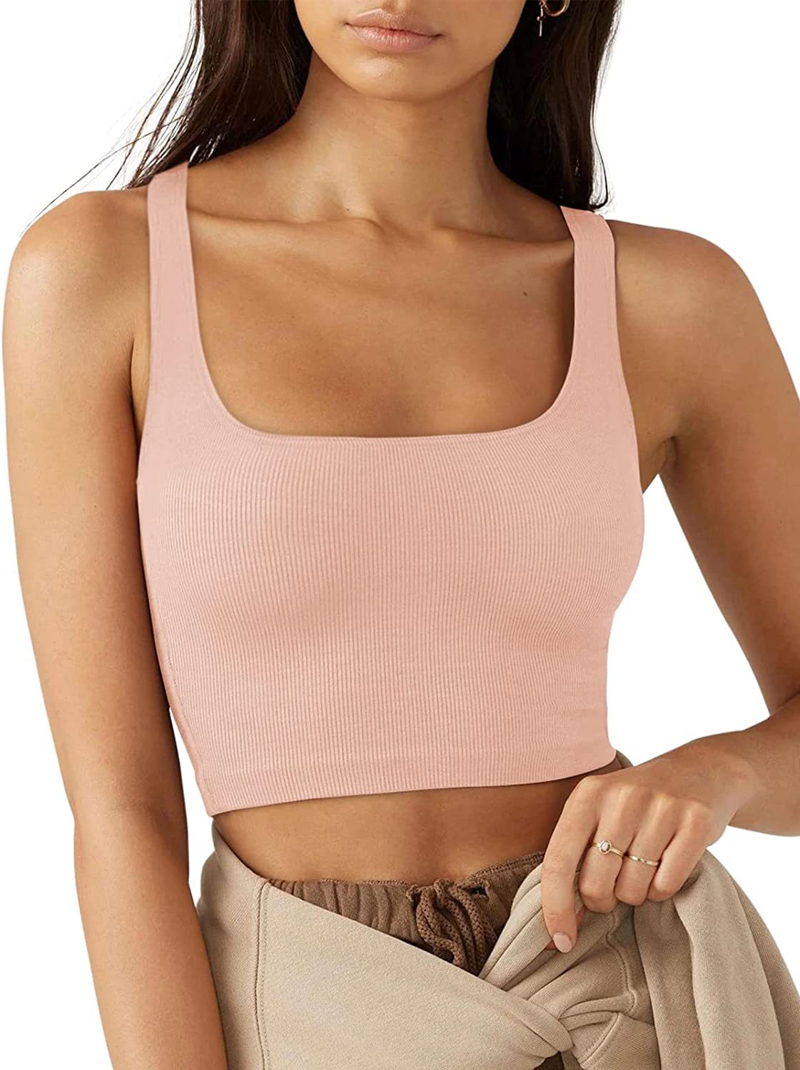 Women's Spring Solid Color Trendy Sexy Threaded Tops