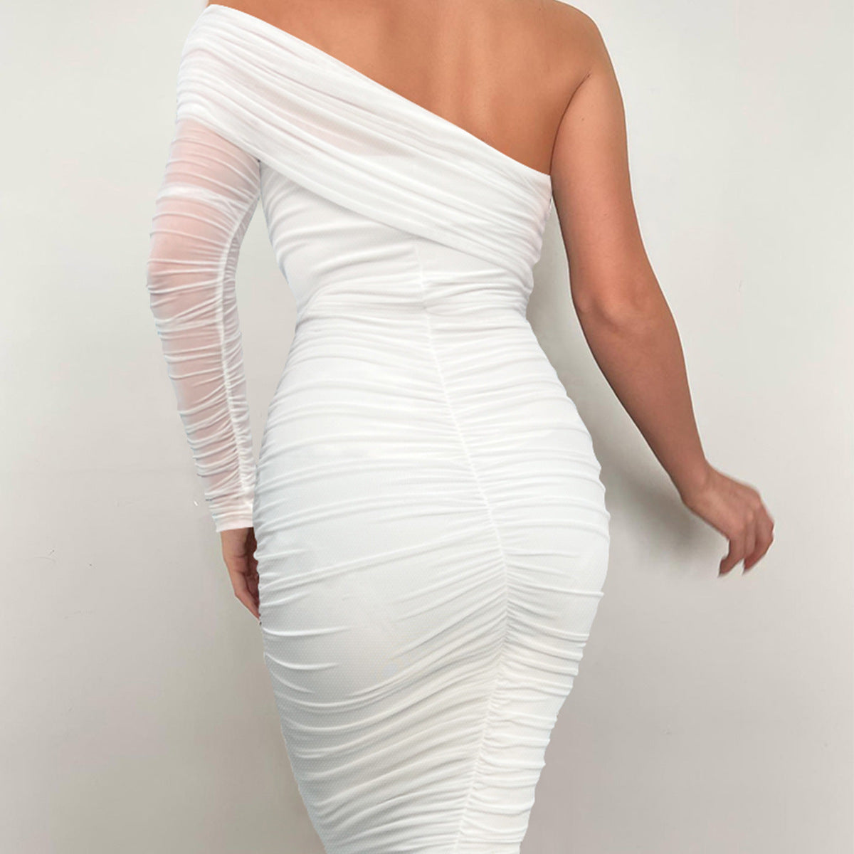 Damen-Sommermode, plissiertes Schlauchkleid, Netz, unregelmäßig, heiße Kleider