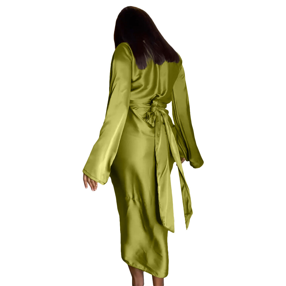 Women's Thickened Silk Loose Bell Sleeve Two-piece Suits