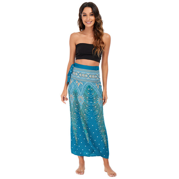 Thailand One-piece Printed Floral Two-piece Beach Skirts