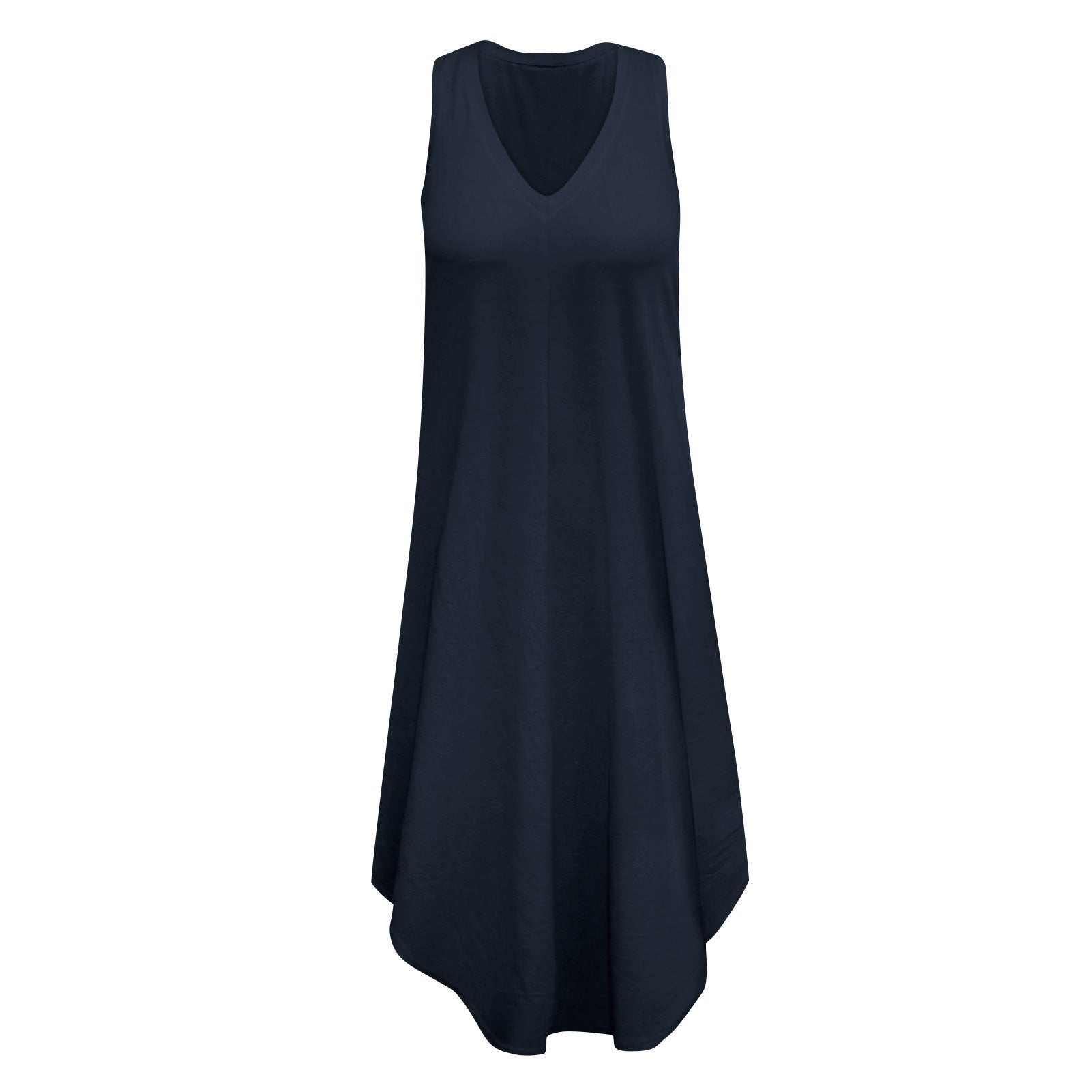 Women's Summer Loose V-neck Sleeveless Long Comfortable Dresses