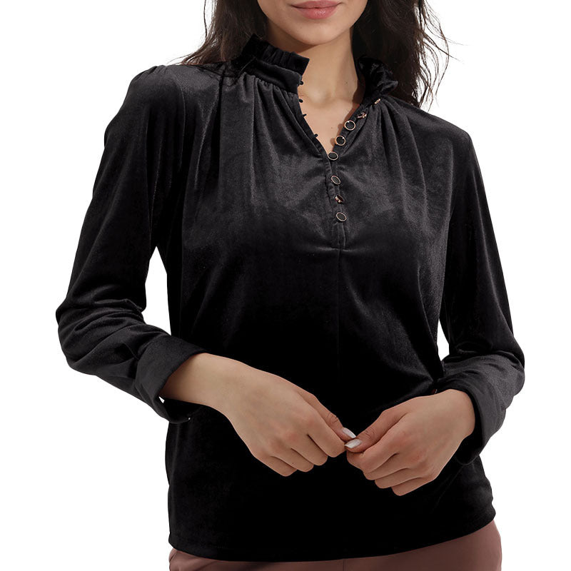 Sexy Langarmshirt für Damen, lockere Partyblusen