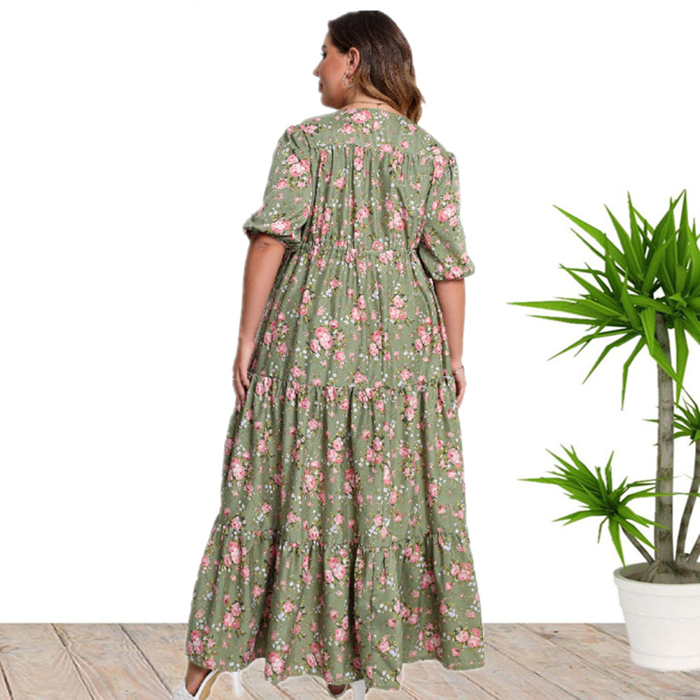 Women's Charming Summer Bohemian Print Loose Dresses