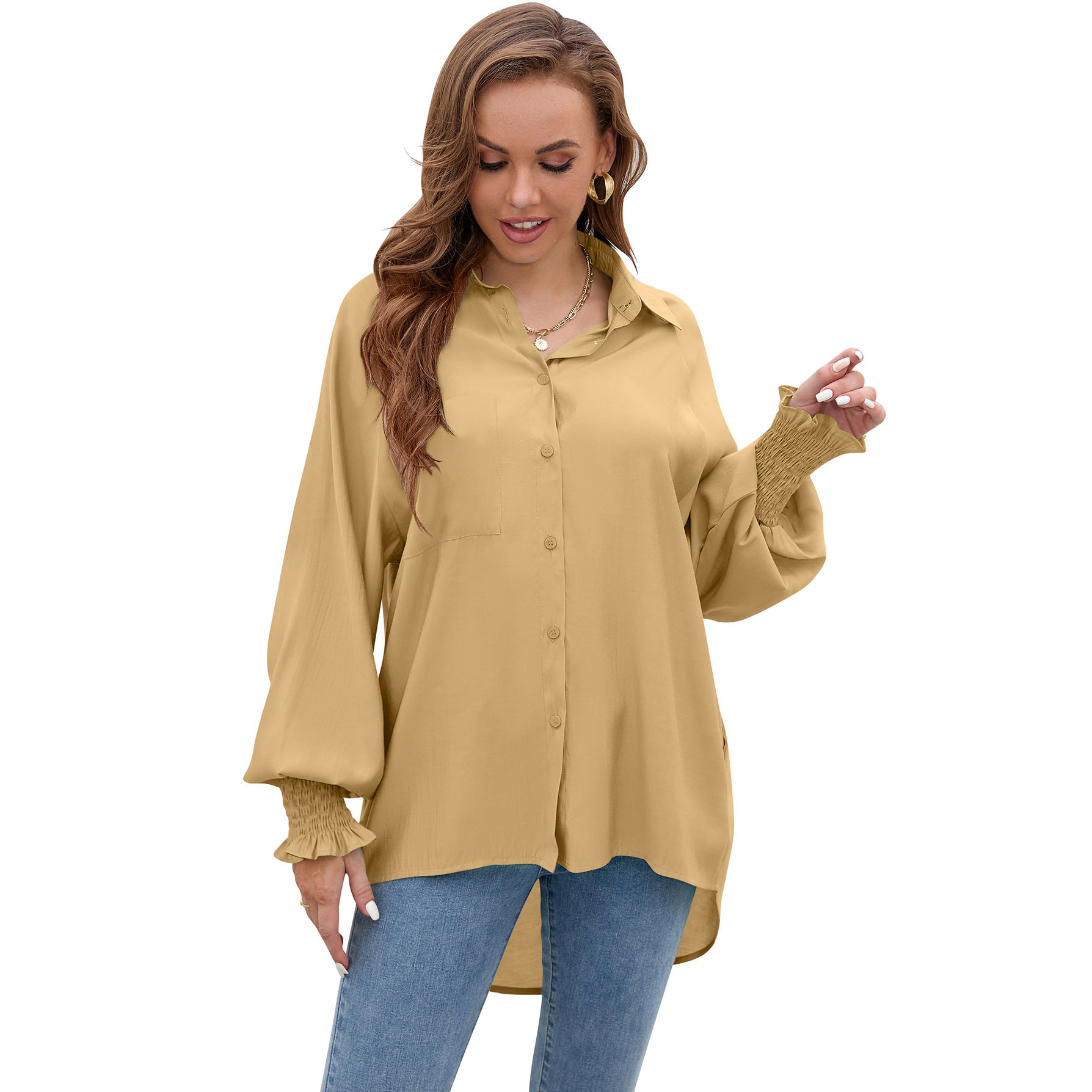 Women's Raglan Sleeve Soft Solid Color Loose Tops